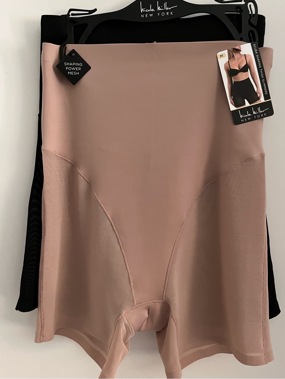 HI-WAIST FIRM CONTROL NO PANTY LINES SHAPING SHORTS by NICOLE MILLER - 2 pc set